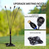 Vertical multi-arm mist cooling system, 360° surround atomization, brass anti-clog nozzles, 8m tubing, no electricity needed—connects to faucet and sprays instantly, supports multi-sprinkler series connection, ideal for patio, garden, and outdoor cooling.