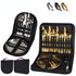【10-Piece】Outdoor Portable Stainless Steel Cutlery Set, food-grade material, includes knife, fork, spoon, plate & tongs. Comes with a carry bag, essential for camping, commuting & dining.(silver)