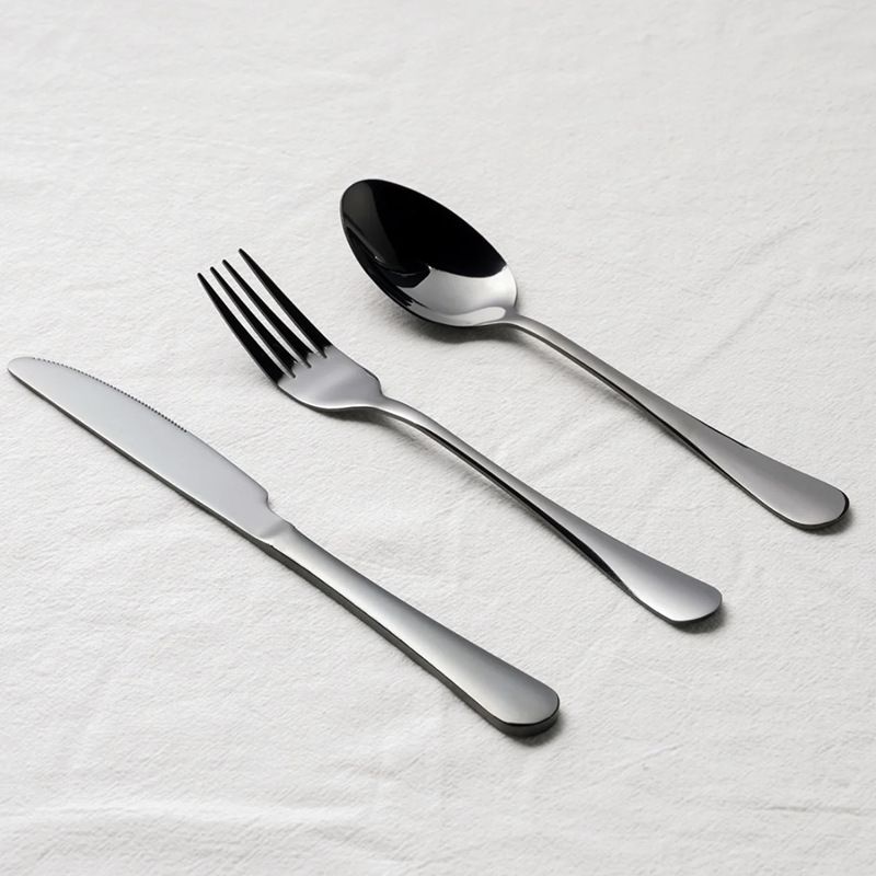 【20-Piece】Outdoor Portable Stainless Steel Cutlery Set, food-grade material, includes knife, fork, spoon, plate, tongs & opener. Comes with carry bag, essential for camping, commuting & dining.(golden)