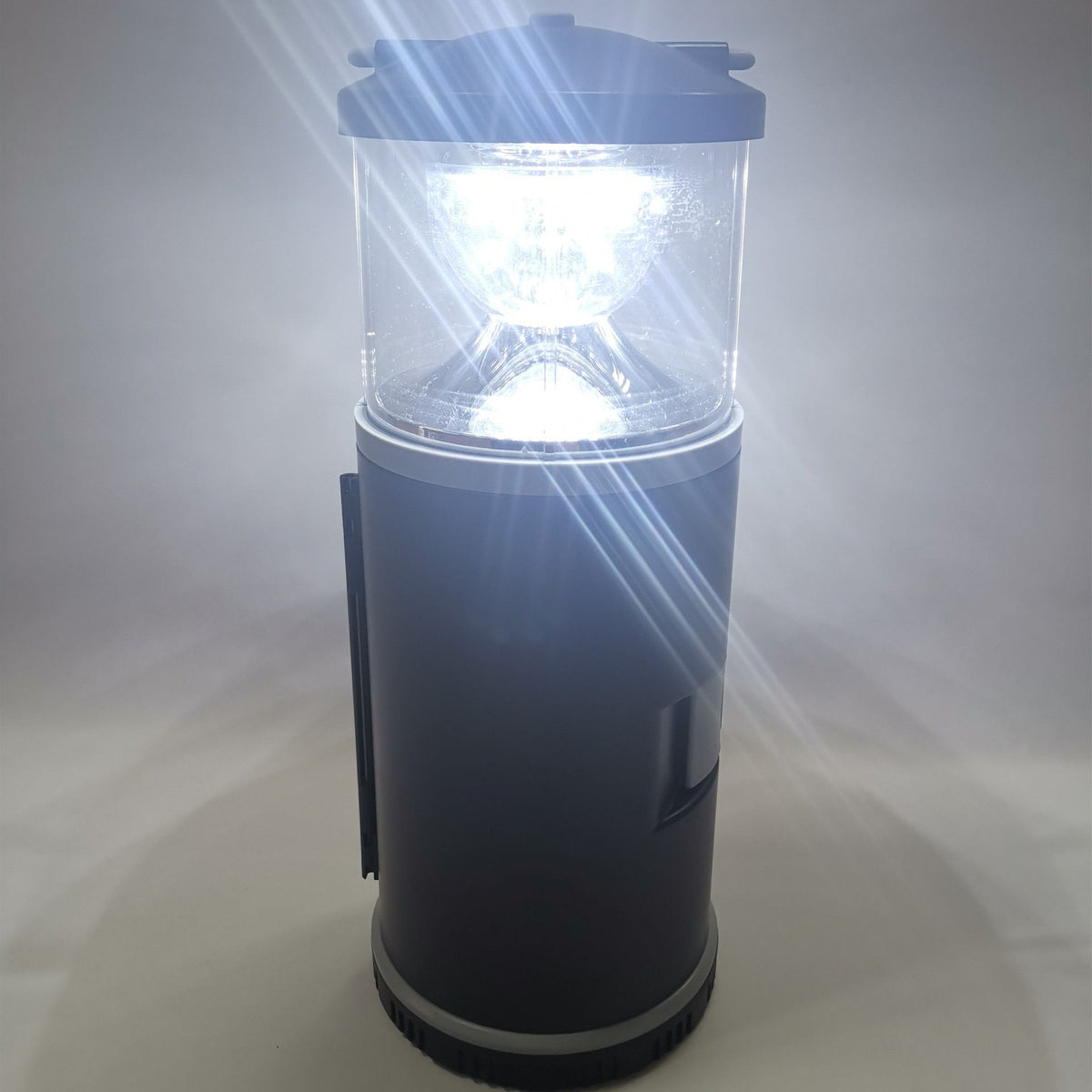 Multi-Functional Camping Lantern Tool Set, 6 White + 4 Red LED, Built-in Bits/Tape Measure/Utility Knife/Sockets, ABS Lightweight Portable, Outdoor Lighting & Home Repair