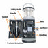 Multi-Functional Camping Lantern Tool Set, 6 White + 4 Red LED, Built-in Bits/Tape Measure/Utility Knife/Sockets, ABS Lightweight Portable, Outdoor Lighting & Home Repair