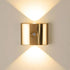 2PCS Induction wall lamp with three-color stepless dimming, 120° auto shut-off, USB rechargeable magnetic installation. Smart motion-sensing LED wall lamp, serving as both a night light and an ambient light./golden