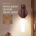 2-Pack USB Rechargeable Magnetic LED Night Light – Motion Sensor Wall Light for Bedroom, Kitchen & Bathroom/Ash wood color