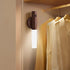 2-Pack USB Rechargeable Magnetic LED Night Light – Motion Sensor Wall Light for Bedroom, Kitchen & Bathroom/Ash wood color