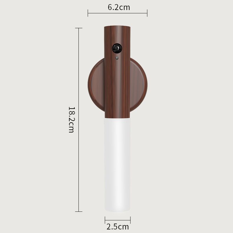 2-Pack USB Rechargeable Magnetic LED Night Light – Motion Sensor Wall Light for Bedroom, Kitchen & Bathroom/Ash wood color