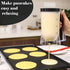 Handheld Batter Dispenser with Measuring Cup, PP Cake Waffle Pancake Batter Separator, DIY Baking Tool.(black)