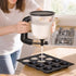 Handheld Batter Dispenser with Measuring Cup, PP Cake Waffle Pancake Batter Separator, DIY Baking Tool.(black)