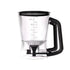 Handheld Batter Dispenser with Measuring Cup, PP Cake Waffle Pancake Batter Separator, DIY Baking Tool.(black)