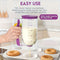 Handheld Batter Dispenser with Measuring Cup, PP Cake Waffle Pancake Batter Separator, DIY Baking Tool(purple)