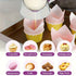 Handheld Batter Dispenser with Measuring Cup, PP Cake Waffle Pancake Batter Separator, DIY Baking Tool(purple)