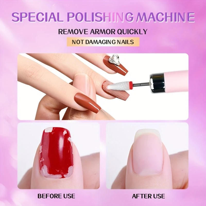Pink   Wireless Charging Nail Drill, 3-Speed Adjustable, Professional-Level Care in One Tool