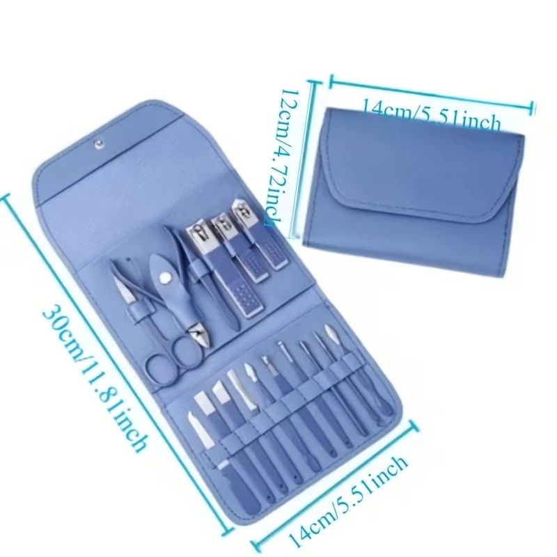 16-Piece Nail Care Set | Portable & Professional, One Box for Hand & Foot Details。green