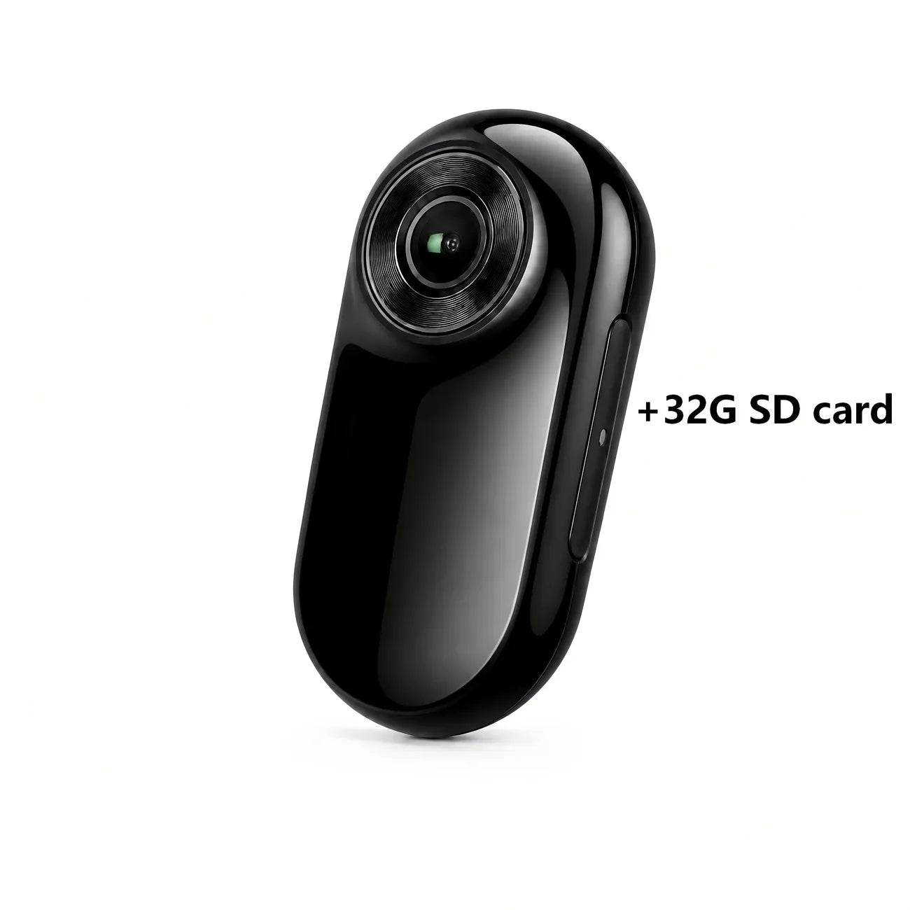 Thumb-Sized 1080P Portable Action Camera: Rotatable Back Clip / Multi-Accessory Expansion / 300mAh Battery, Hands-Free for Cycling, Hiking & Vlogs!(black)