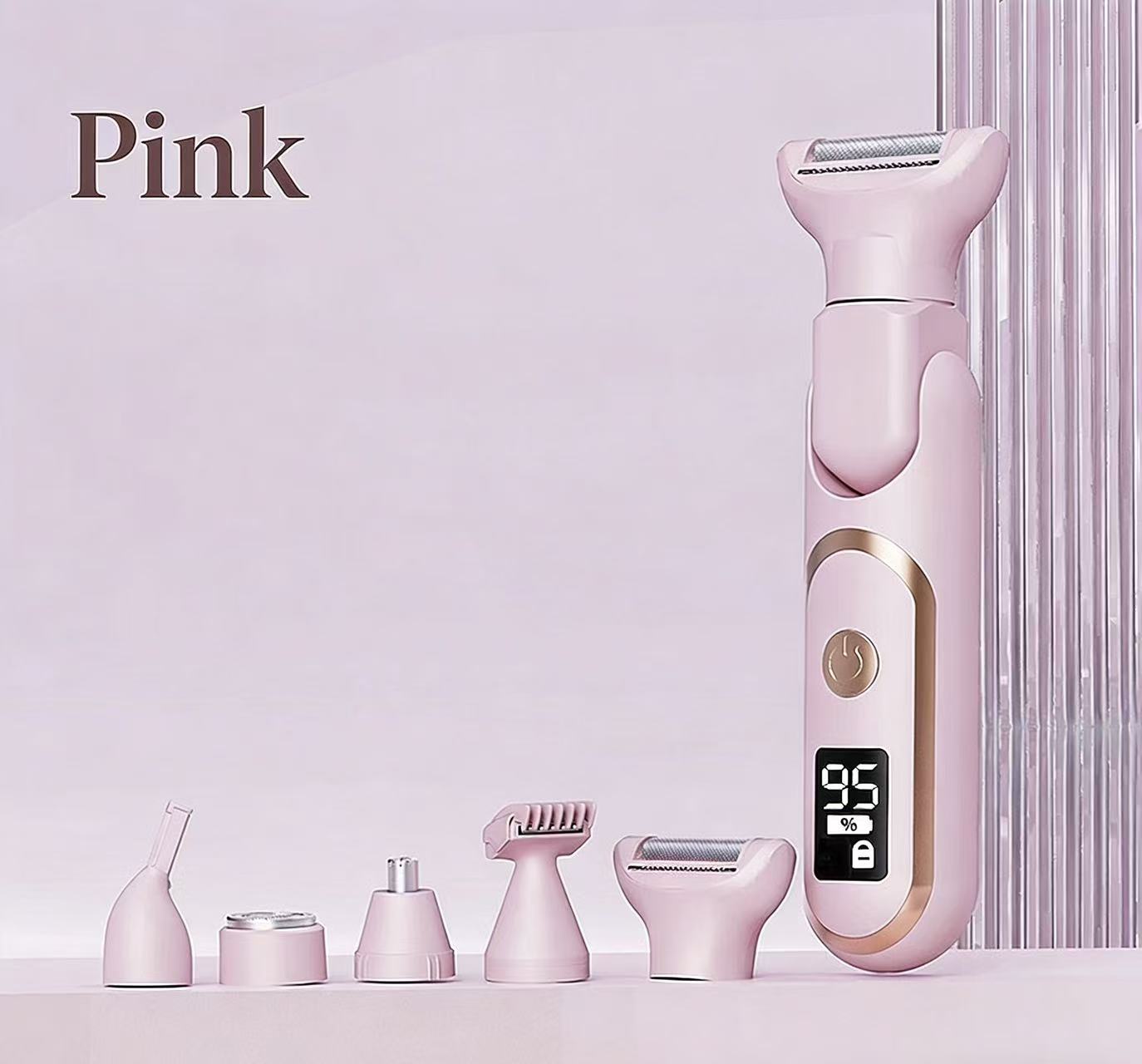 Women's Whole Body Electric Hair Removal Device, Painless Hair Removal, Type-C Fast Charging .pink
