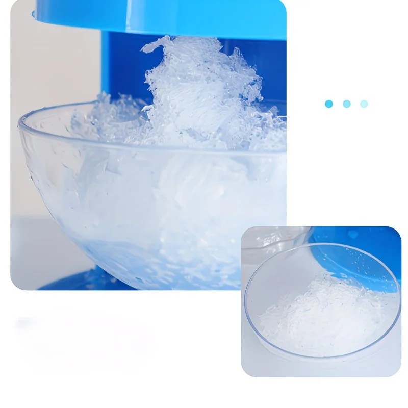 1 Multi-Function Shaved Ice Machine and Snow Ice Maker – Compact Manual Ice Shaver with Smoothie and Milkshake Making Functions. blue