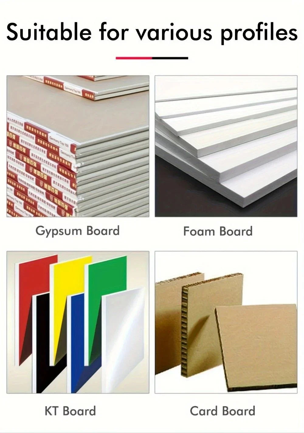 Professional Gypsum Board Cutter Kit with 5m Tape Measure & 5 Spare Blades Aluminum TPR Handle for Dust Free Drywall Foam KT Board Cutting Includes Pencil Ideal for DIY & Professional Use