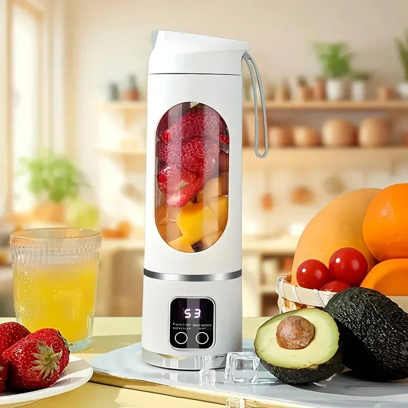 Portable USB Blender – 10‑Blade 390 Motor, 450ml Cup, Type‑C Charging (Green)