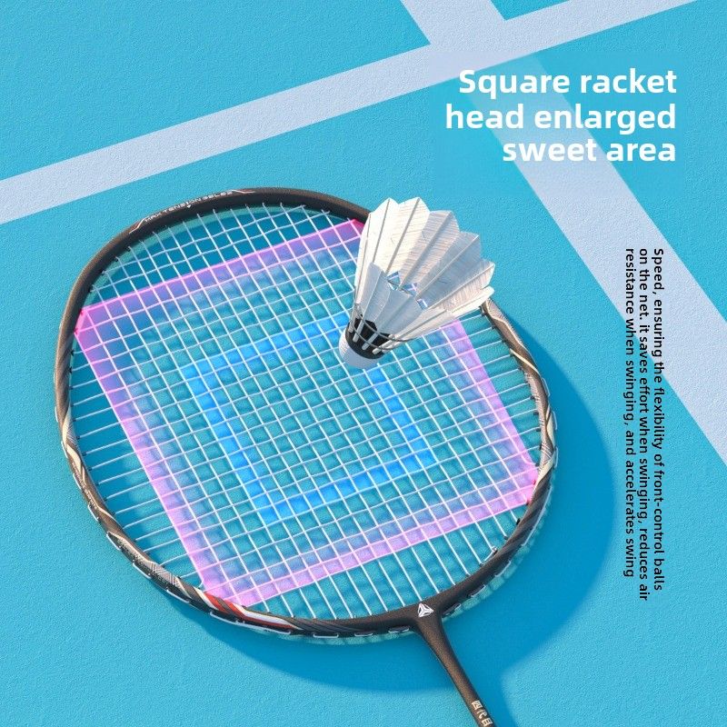 ESPER Explorer Fourth Generation Badminton Racket 58g 9U All-Around Full Carbon Fiber Fish Scale Armor G6 Lightweight Racket(BLUE)