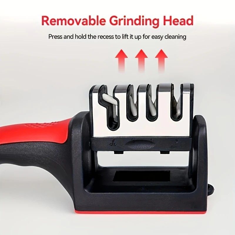 Four - stage Professional Knife Sharpener - High - precision Sharpening Stones (Diamond and Ceramic Sharpening Stones), with Anti - slip Handle - Easy to Use, Quick Sharpening, Durable Performance