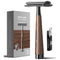 Classic Imitation Wood Double Edge Safety Razor – Eco-Friendly Wet Shaving, Weighted Balance, Men's Grooming Gift。（Gun wood grain)