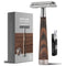 Classic Imitation Wood Double Edge Safety Razor – Eco-Friendly Wet Shaving, Weighted Balance, Men's Grooming Gift.(Silver wood grain)