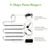 3 Pack Multi-Layer Stainless Steel Metal Pants Hangers, Bedroom Storage, S-Shaped Anti-Slip No-Mark, Space Saving, Closet Storage Rack, Pants Jeans Scarves Hanging, Black Version