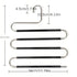 3 Pack Multi-Layer Stainless Steel Metal Pants Hangers, Bedroom Storage, S-Shaped Anti-Slip No-Mark, Space Saving, Closet Storage Rack, Pants Jeans Scarves Hanging, Black Version