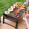 Weekend Essential Portable Foldable BBQ Grill Home & Camping Heavy Duty Steel No Assembly Required(Grand Kurogane.）