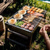 Weekend Essential Portable Foldable BBQ Grill Home & Camping Heavy Duty Steel No Assembly Required(Grand Kurogane.）