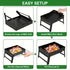 Weekend Essential Portable Foldable BBQ Grill Home & Camping Heavy Duty Steel No Assembly Required(Grand Kurogane.）