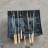 Weekend Essential Portable Foldable BBQ Grill Home & Camping Heavy Duty Steel No Assembly Required(Grand Kurogane.）