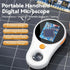 2 Inch 500X HD Portable Handheld Digital Microscope with Screen USB Connect to Computer for Plant Insect Repair Inspection.BLACK