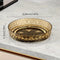 2PCS Acrylic Lazy Susan Organizer with Diamond Design | 360° Rotating Makeup & Vanity Tray | Modern Kitchen & Bathroom Storage（Transparent yellowish brown）