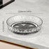 2PCS Acrylic Lazy Susan Organizer with Diamond Design | 360° Rotating Makeup & Vanity Tray | Modern Kitchen & Bathroom Storage（Transparent yellowish brown）