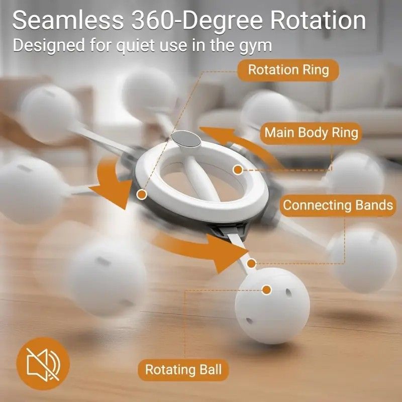 Unisex 360° Hand Rotation Forearm Trainer Arm Shoulder Chest Workout Home Gym Equipmen