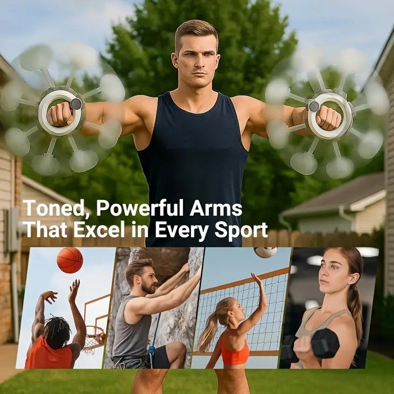 Unisex 360° Hand Rotation Forearm Trainer Arm Shoulder Chest Workout Home Gym Equipmen