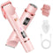 Women's Electric Dual Head Hair Remover – Double Ring Blade for Efficient Hair Removal, Fine Trimming Blade for Detailed Grooming, IPX7 Full Body Waterproof, Safe and Painless（pink)
