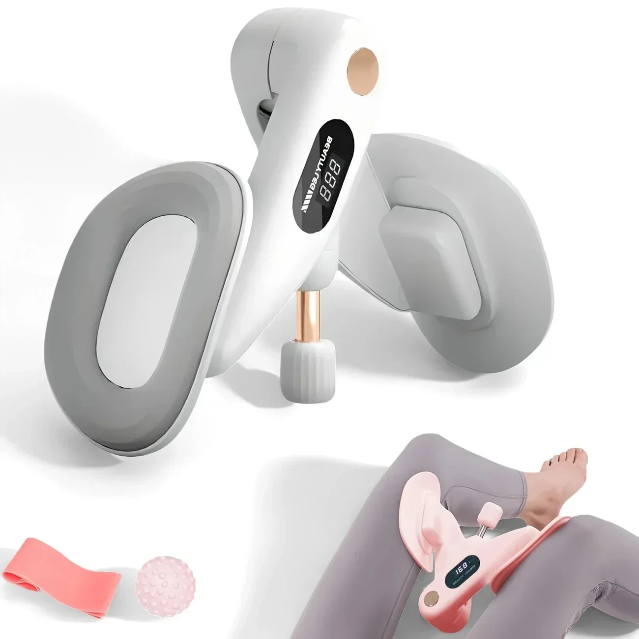 Smart Leg Trainer – Adjustable Resistance, LED Counter, 360° TPE Panels