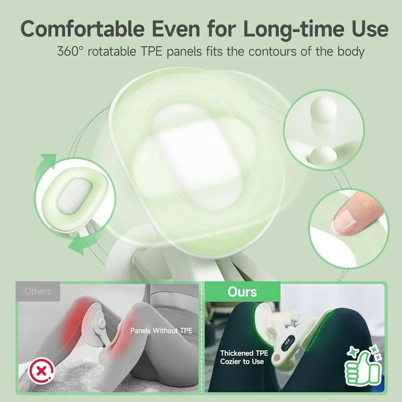 Smart Leg Trainer – Adjustable Resistance, LED Counter, 360° TPE Panels
