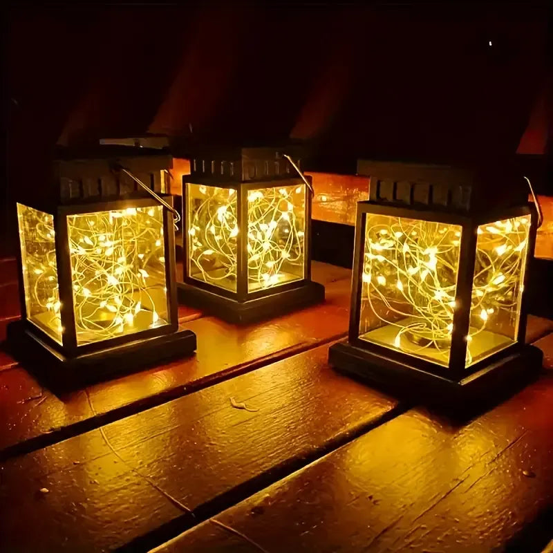 Solar Copper Wire Light: Auto Light Control, No Electricity Bill, 30 LEDs Illuminate Your Garden Night Sky./Warm light 30 beads