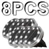 8PCS Solar Outdoor Buried Light Waterproof Garden Lawn Lamp Warm Landscape Lighting No Wiring Auto Charge Night Illumination Decorative Light.*white light