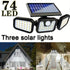 74 LED Solar Motion Sensor Light with Movement Detection, 3 Brightness Modes Outdoor Wall Lamp, Suitable for Front Door, Yard, Garage, Terrace.