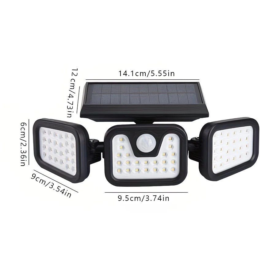 74 LED Solar Motion Sensor Light with Movement Detection, 3 Brightness Modes Outdoor Wall Lamp, Suitable for Front Door, Yard, Garage, Terrace.