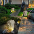 Solar Rock Spotlight Outdoor Waterproof Sensor LED Garden Landscape Tree Floodlight Lawn Decorative Light.*Black and white light