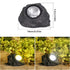 Solar Rock Spotlight Outdoor Waterproof Sensor LED Garden Landscape Tree Floodlight Lawn Decorative Light.*Black and white light