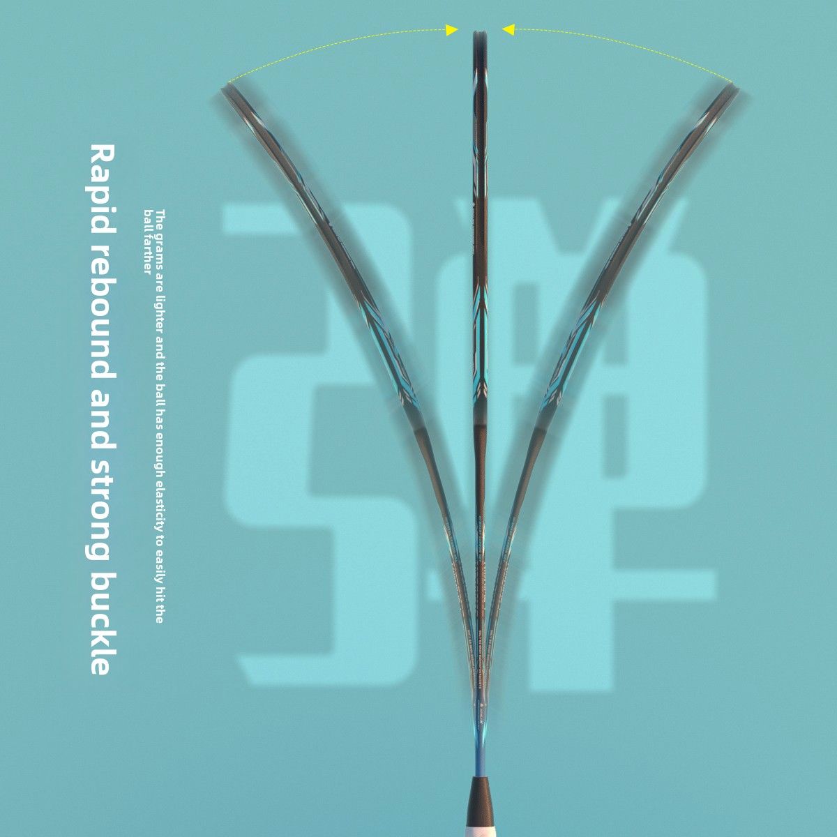 ESPER Explorer Fifth Generation Badminton Racket 58g 9U Full Carbon Fiber All-Around Fish Scale Shaft Double-Wall Inner Foaming Professional Match Training Racket(green wave)