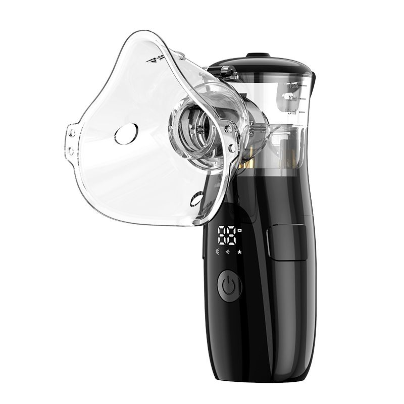 Handheld Mesh Nebulizer, Three Modes Suitable for the Whole Family, 5-Micron Fine Mist Reaches the Respiratory Tract, Type-C Charging, Portable and Quiet – A Great Helper for Home Care./black