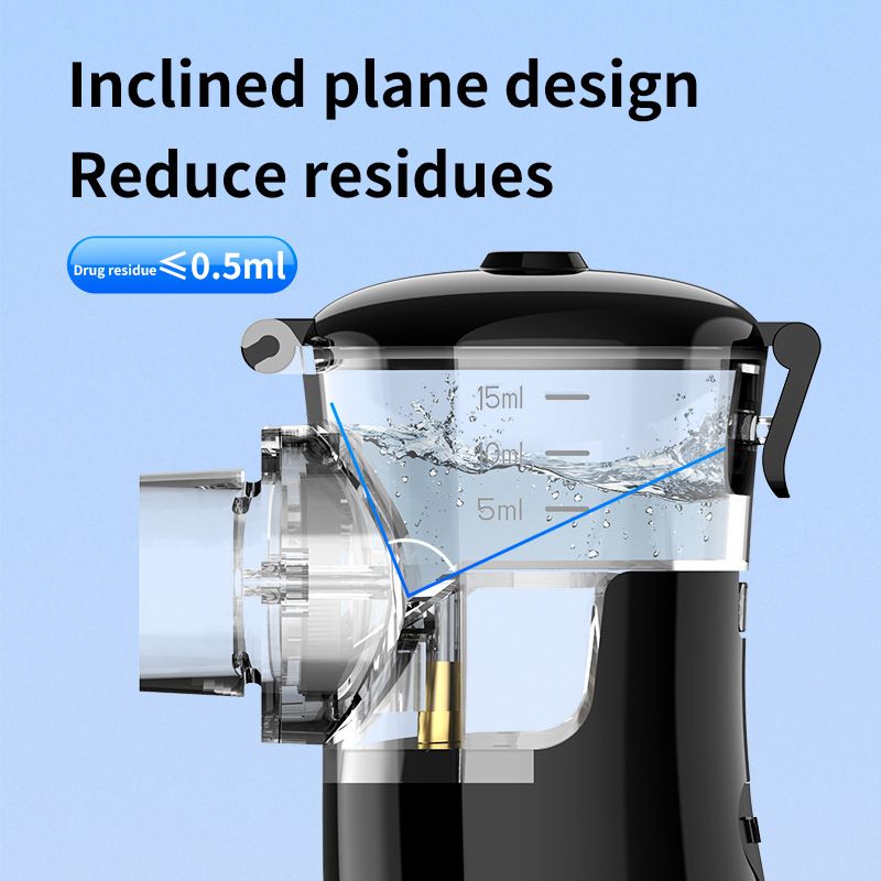 Handheld Mesh Nebulizer, Three Modes Suitable for the Whole Family, 5-Micron Fine Mist Reaches the Respiratory Tract, Type-C Charging, Portable and Quiet – A Great Helper for Home Care./black