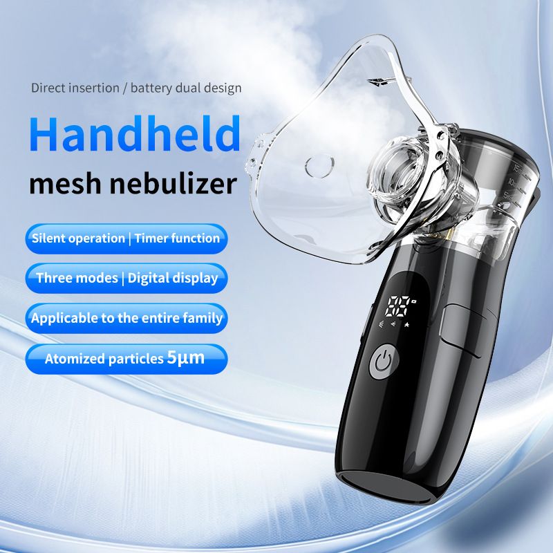 Handheld Mesh Nebulizer, Three Modes Suitable for the Whole Family, 5-Micron Fine Mist Reaches the Respiratory Tract, Type-C Charging, Portable and Quiet – A Great Helper for Home Care./white