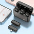 Wireless Lavalier Microphone Set: 2.4G wireless instant connection, DSP smart noise cancellation, 84-hour ultra-long battery life, one-drag-many full-scenario compatibility, Apple interface. (Black outer case with yellow inner compartment)